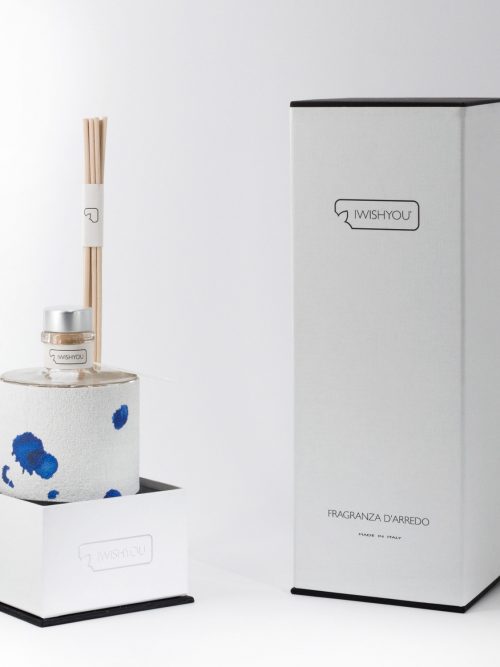 Profumarredo con bastoncini box singola bianca elegante - Fragranza Tabacco e Agrumi - Designer Marcel Wanders
